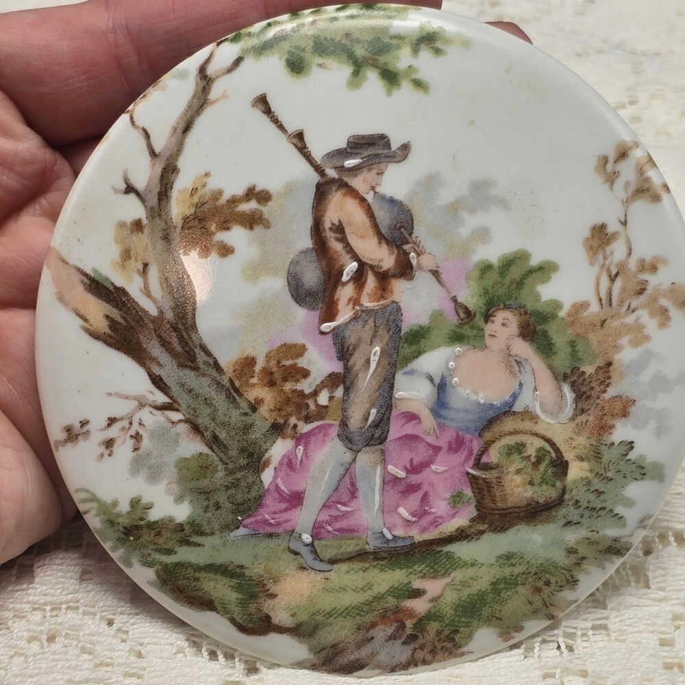 Lemoges Vintage Serenade Porcelain Wall Plaque Collectible Hand Painted Decor